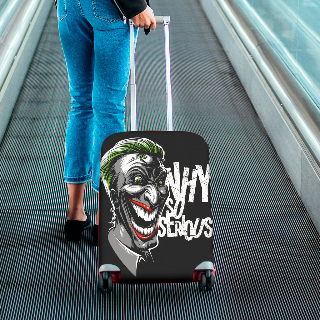Laughing Joker Why So Serious Print Luggage Cover