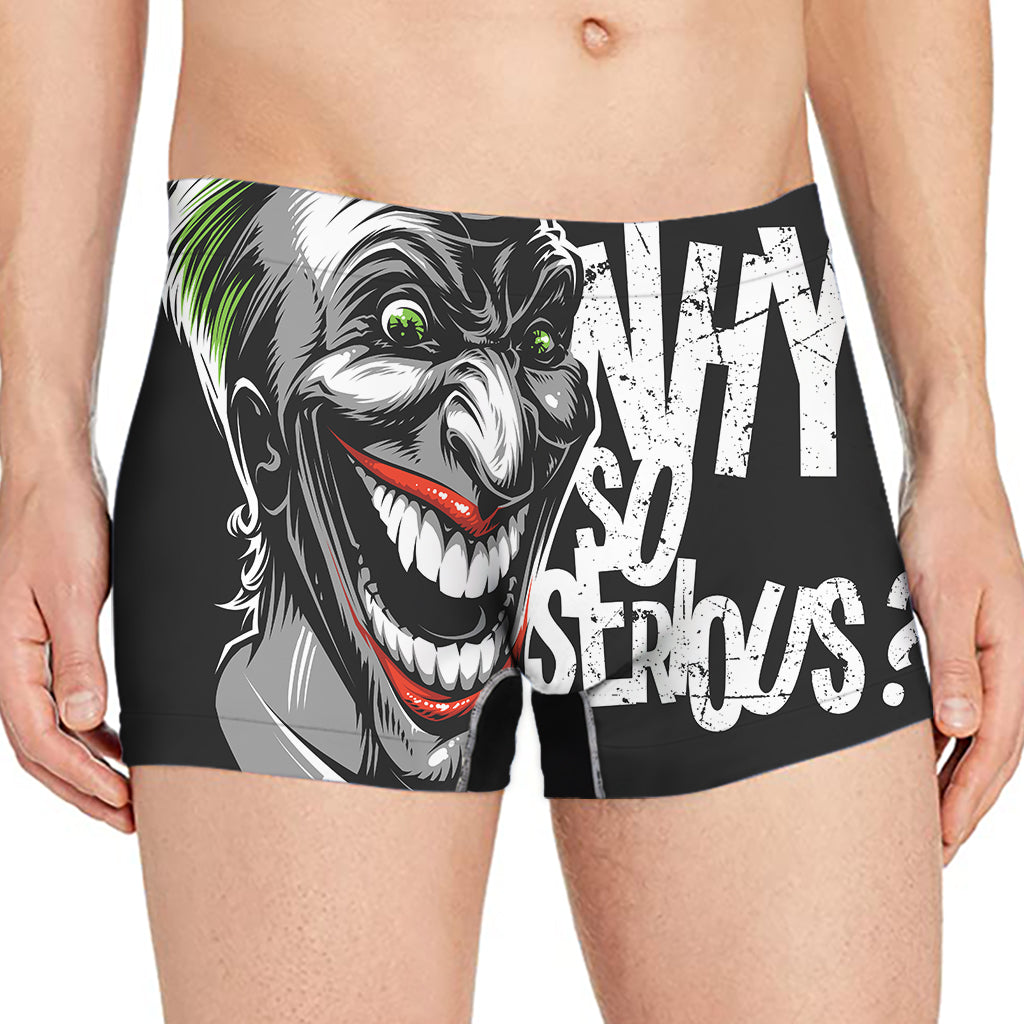 Laughing Joker Why So Serious Print Men's Boxer Briefs