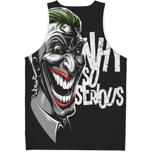 Laughing Joker Why So Serious Print Men's Tank Top