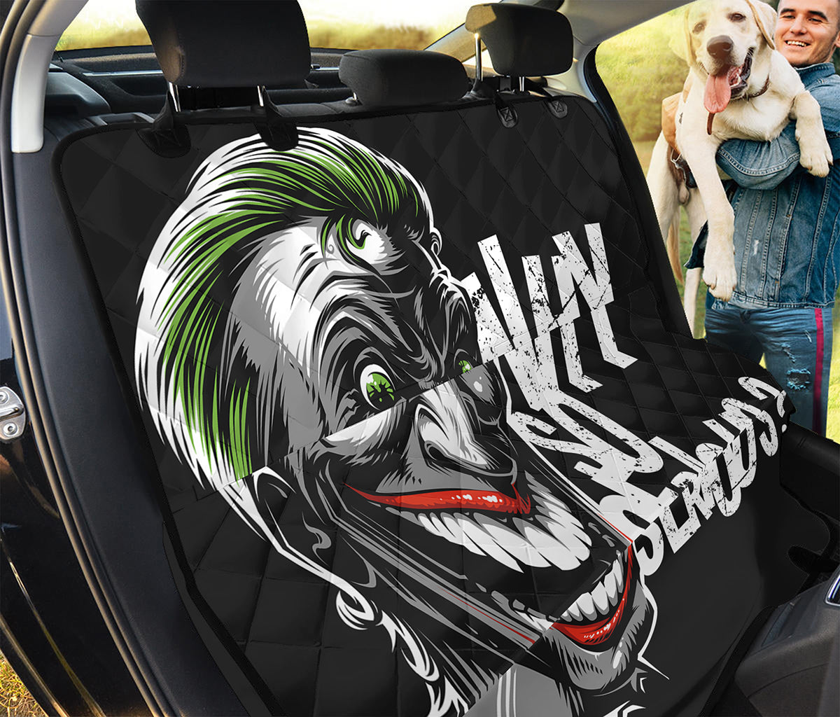Laughing Joker Why So Serious Print Pet Car Back Seat Cover