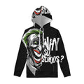 Laughing Joker Why So Serious Print Pullover Hoodie