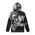 Laughing Joker Why So Serious Print Pullover Hoodie