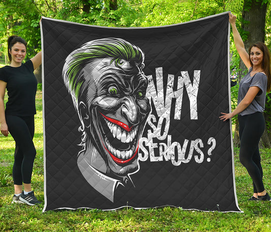 Laughing Joker Why So Serious Print Quilt