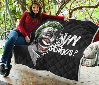 Laughing Joker Why So Serious Print Quilt