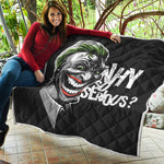 Laughing Joker Why So Serious Print Quilt