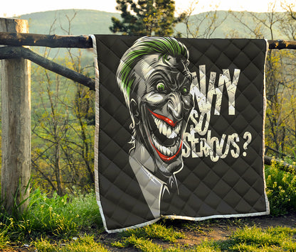 Laughing Joker Why So Serious Print Quilt