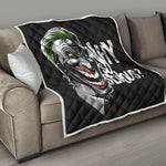 Laughing Joker Why So Serious Print Quilt