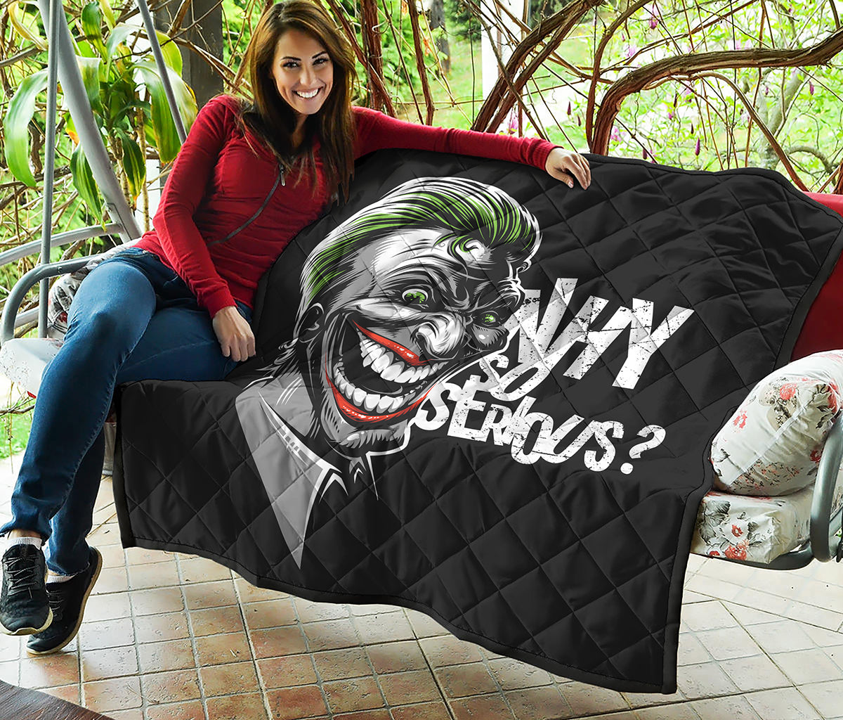 Laughing Joker Why So Serious Print Quilt