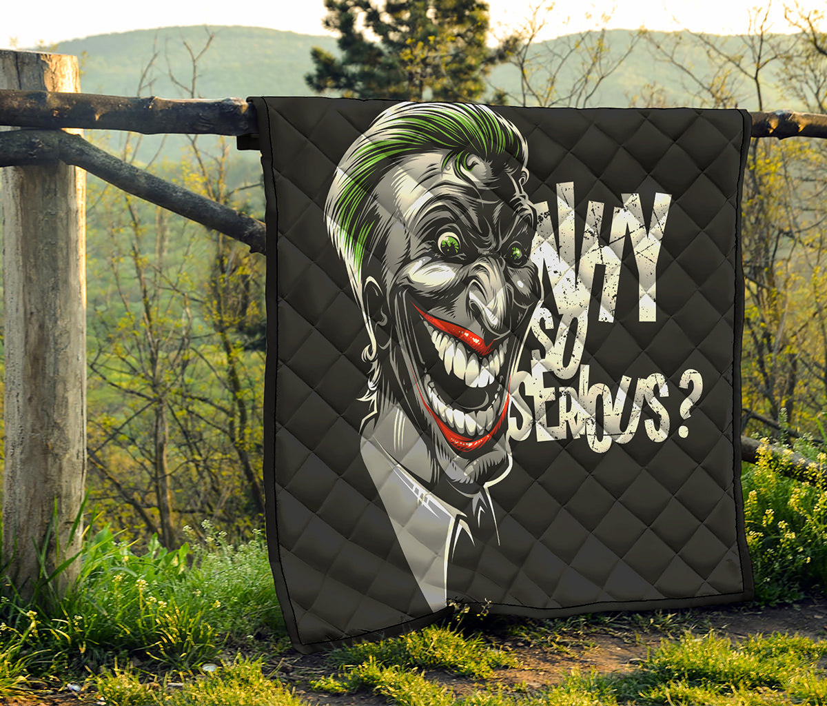 Laughing Joker Why So Serious Print Quilt