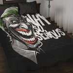 Laughing Joker Why So Serious Print Quilt Bed Set