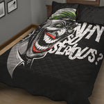 Laughing Joker Why So Serious Print Quilt Bed Set