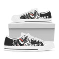 Laughing Joker Why So Serious Print White Low Top Sneakers