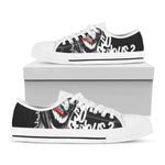 Laughing Joker Why So Serious Print White Low Top Shoes