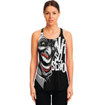 Laughing Joker Why So Serious Print Women's Racerback Tank Top