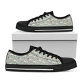 Laurel Green Bull Terrier Pattern Print Black Low Top Sneakers
