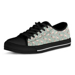 Laurel Green Bull Terrier Pattern Print Black Low Top Shoes