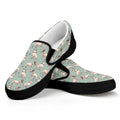 Laurel Green Bull Terrier Pattern Print Black Slip On Sneakers