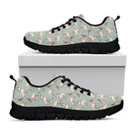 Laurel Green Bull Terrier Pattern Print Black Sneakers