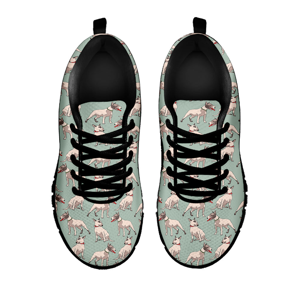 Laurel Green Bull Terrier Pattern Print Black Sneakers