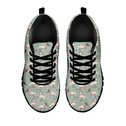 Laurel Green Bull Terrier Pattern Print Black Sneakers