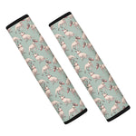 Laurel Green Bull Terrier Pattern Print Car Seat Belt Covers