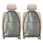 Laurel Green Bull Terrier Pattern Print Car Seat Organizers