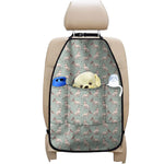 Laurel Green Bull Terrier Pattern Print Car Seat Organizers