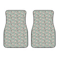 Laurel Green Bull Terrier Pattern Print Front Car Floor Mats