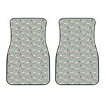Laurel Green Bull Terrier Pattern Print Front Car Floor Mats