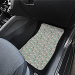 Laurel Green Bull Terrier Pattern Print Front Car Floor Mats
