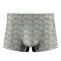 Laurel Green Bull Terrier Pattern Print Men's Boxer Briefs