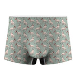 Laurel Green Bull Terrier Pattern Print Men's Boxer Briefs