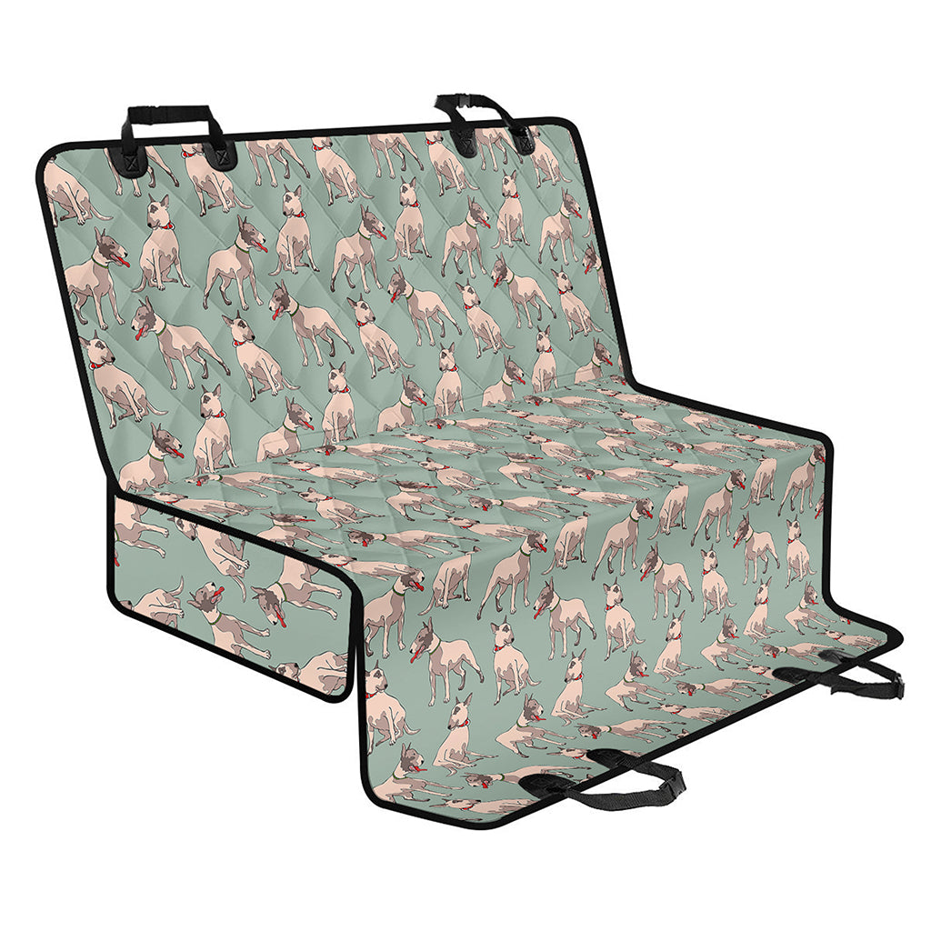 Laurel Green Bull Terrier Pattern Print Pet Car Back Seat Cover
