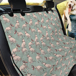Laurel Green Bull Terrier Pattern Print Pet Car Back Seat Cover