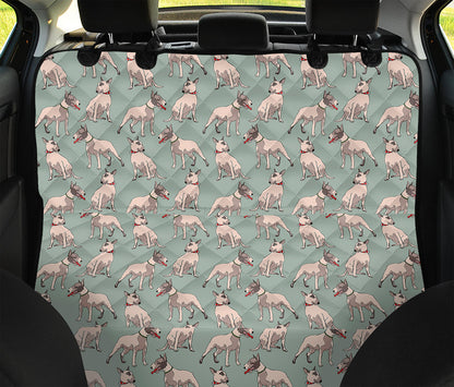 Laurel Green Bull Terrier Pattern Print Pet Car Back Seat Cover