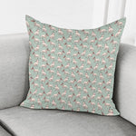 Laurel Green Bull Terrier Pattern Print Pillow Cover