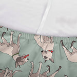 Laurel Green Bull Terrier Pattern Print Sofa Cover