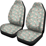 Laurel Green Bull Terrier Pattern Print Universal Fit Car Seat Covers