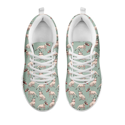 Laurel Green Bull Terrier Pattern Print White Sneakers