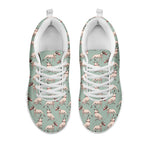 Laurel Green Bull Terrier Pattern Print White Sneakers