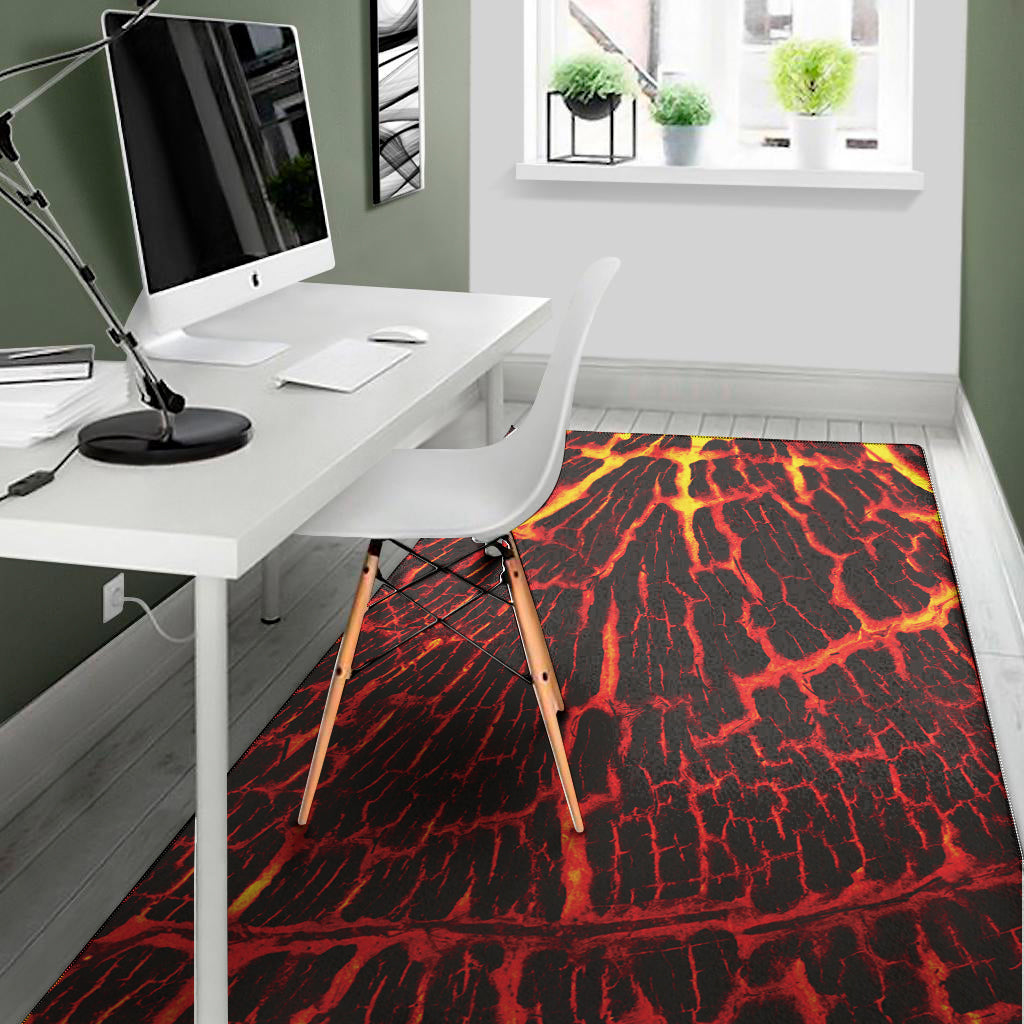 Lava Burning Print Area Rug