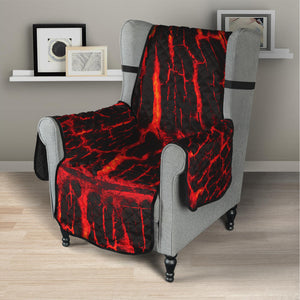 Lava Burning Print Armchair Protector