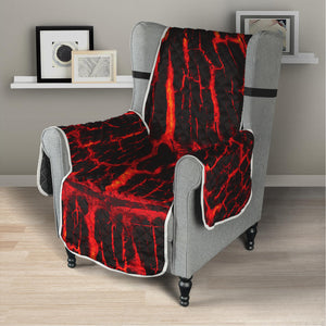 Lava Burning Print Armchair Protector