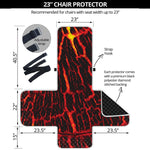 Lava Burning Print Armchair Protector