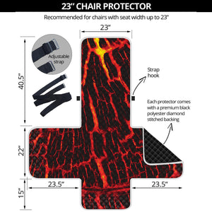 Lava Burning Print Armchair Protector