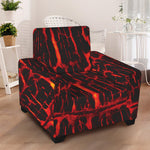 Lava Burning Print Armchair Slipcover