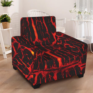 Lava Burning Print Armchair Slipcover