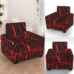 Lava Burning Print Armchair Slipcover