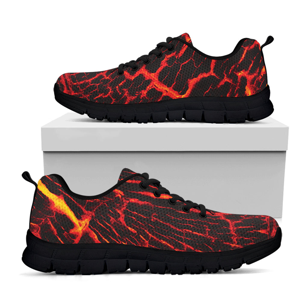 Lava Burning Print Black Sneakers