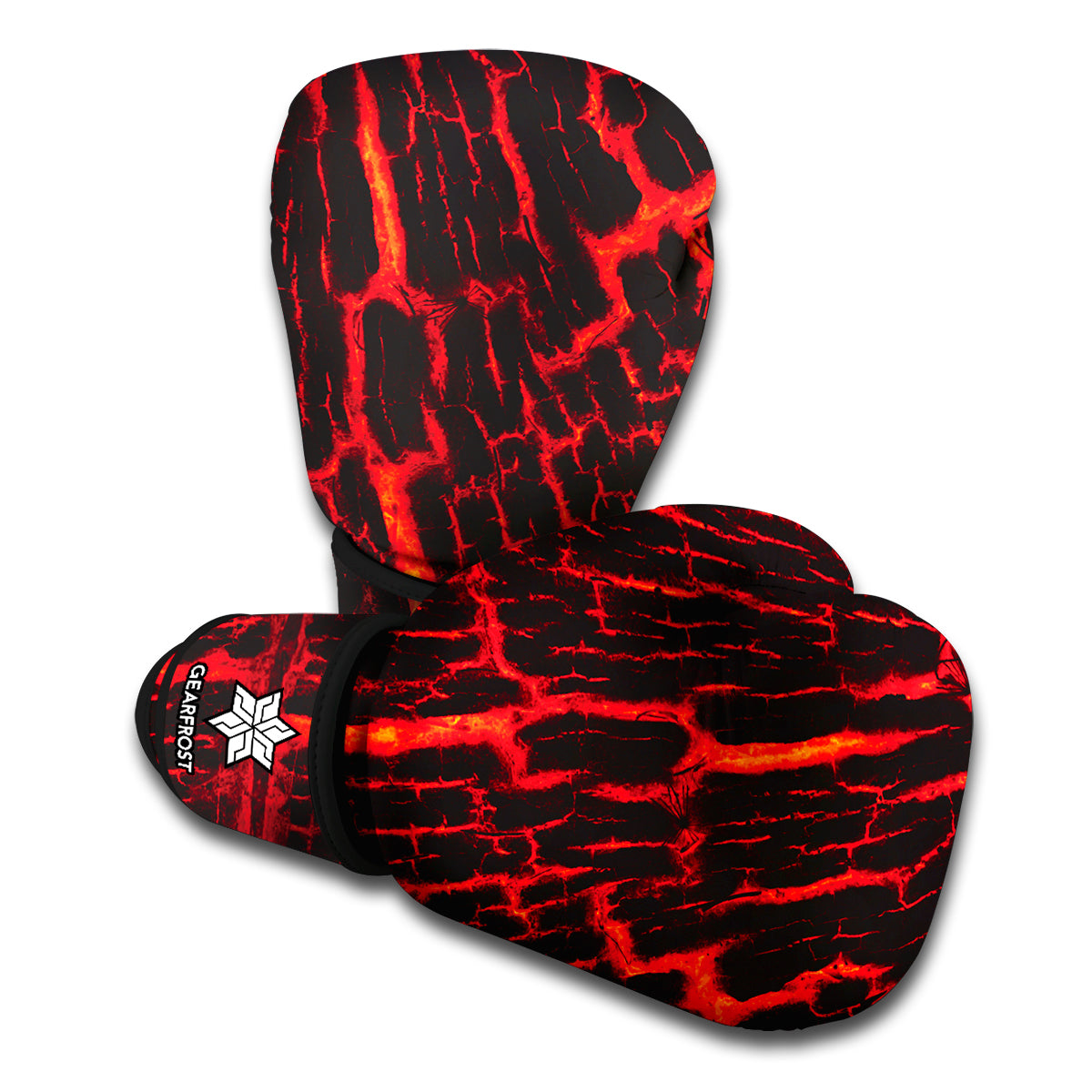 Lava Burning Print Boxing Gloves